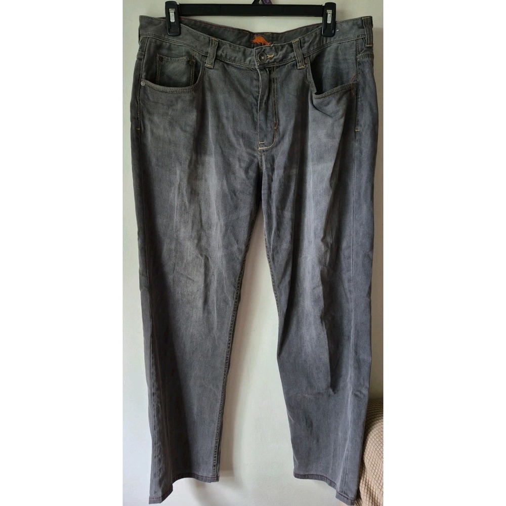 Tommy Bahama Cayman Gray Washed Relaxed-Fit Denim Jeans Cotton Blend Size 38x30